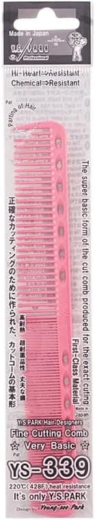 Y.S. Park Comb with wide and narrow teeth, pink YS-339