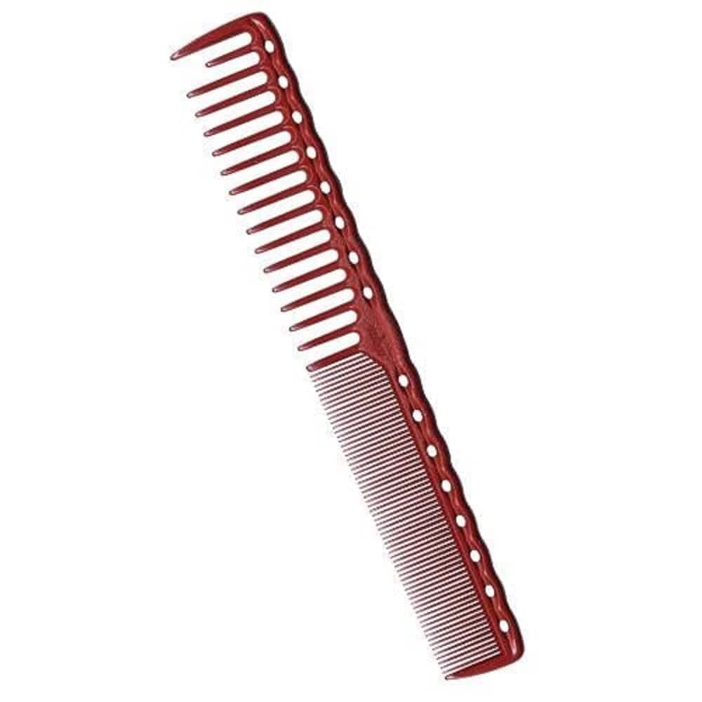Y.S. Park Comb With Dense And Sparse Teeth, Red