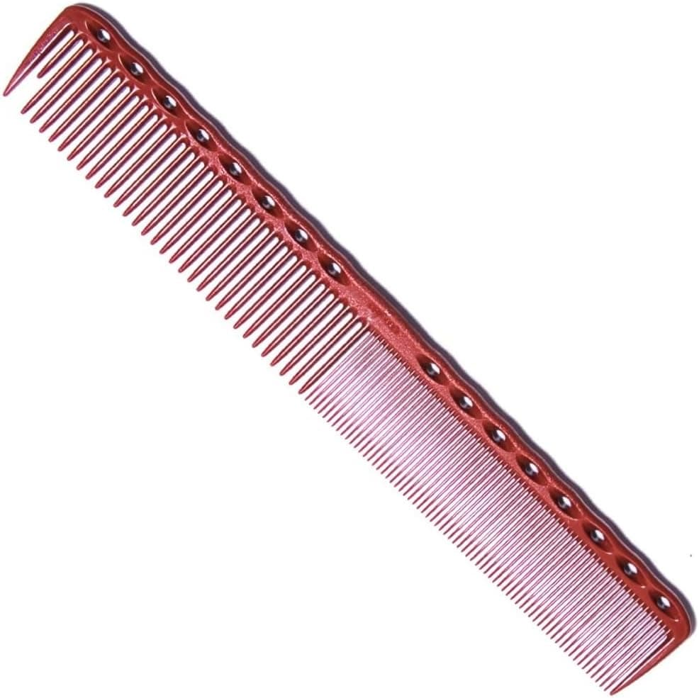 Y.S. Park YS-331R Extra Long Comb With Teeth Of Varying Density, Red