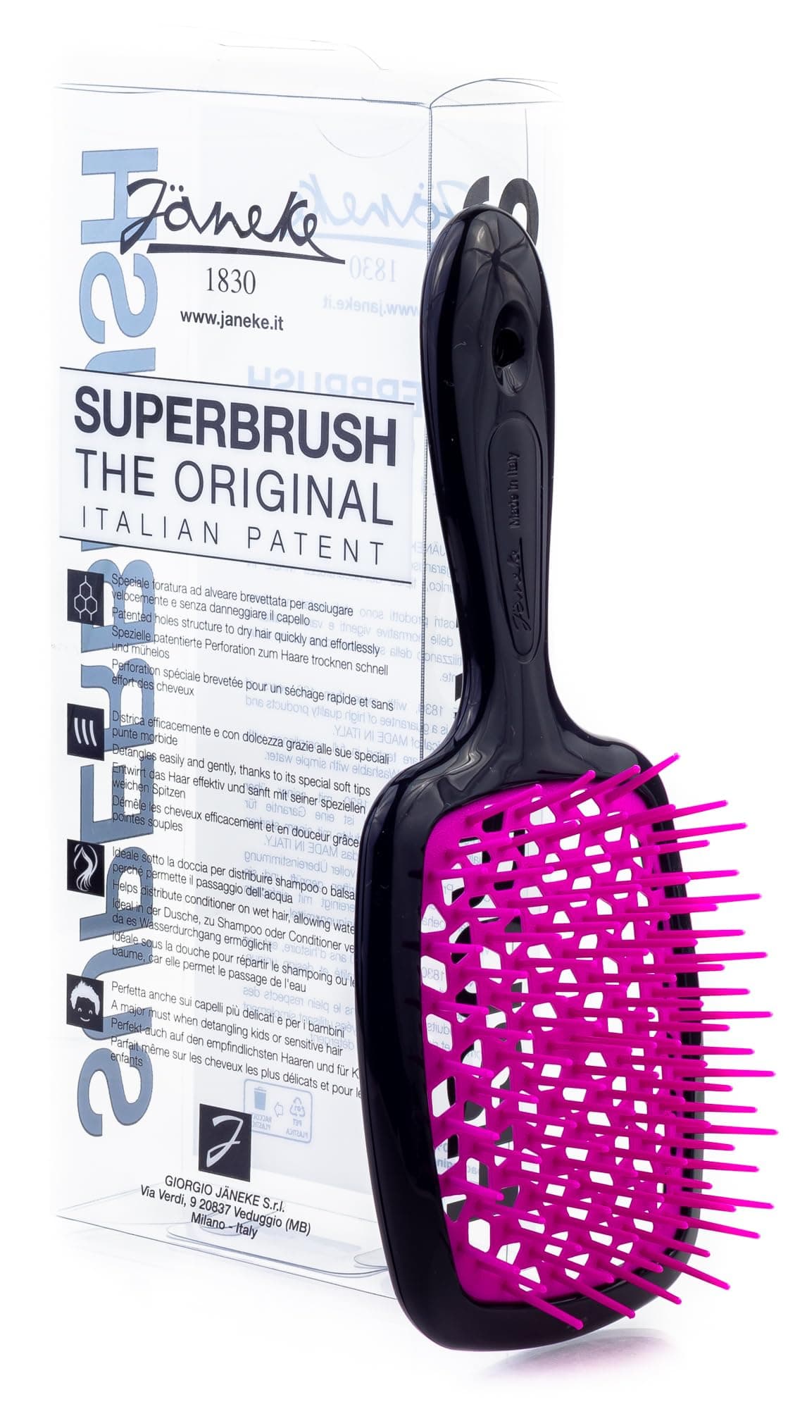 Janeke 1830 Superbrush Black+Fuksija