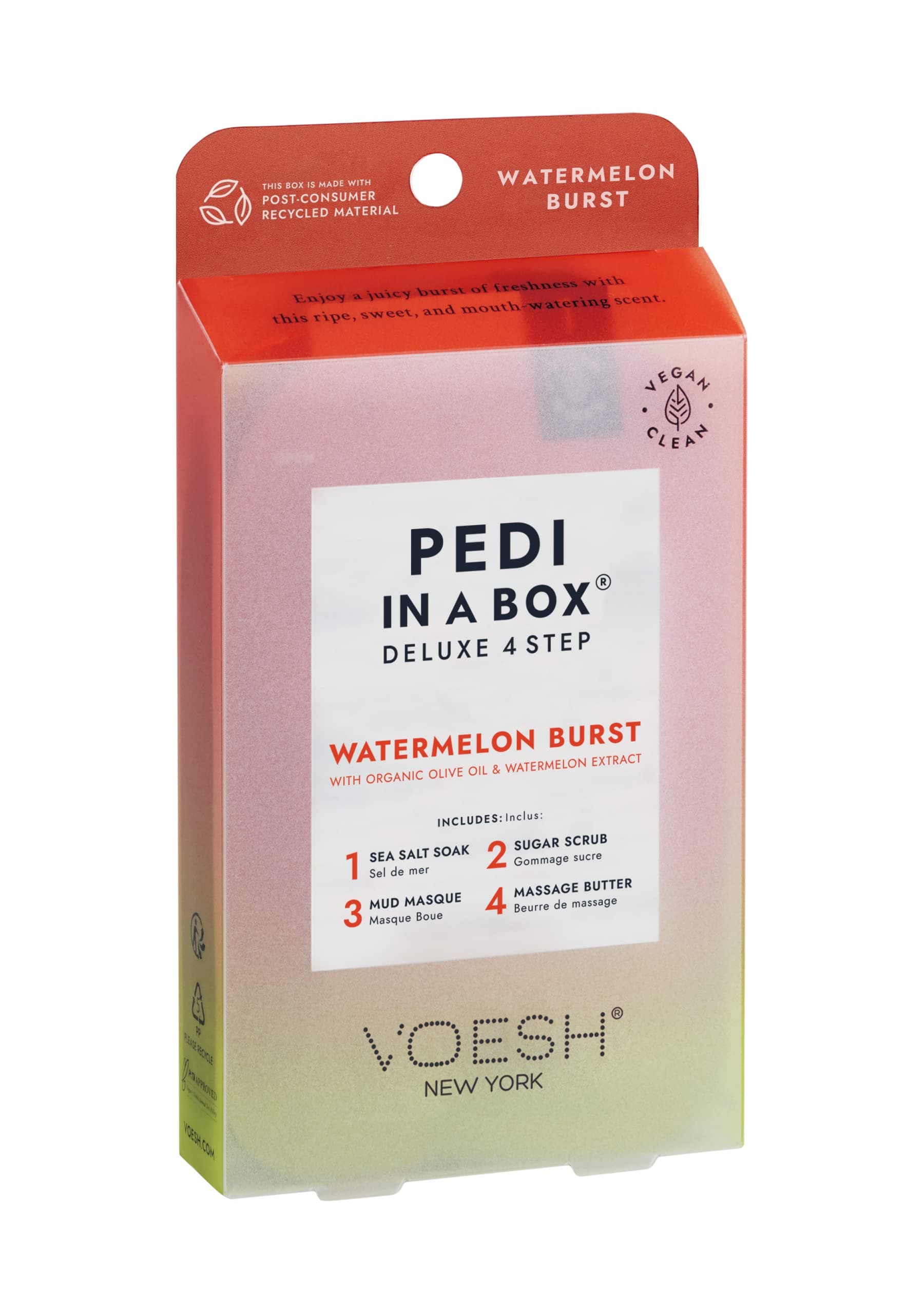 Voesh Pedi In A Box Deluxe 4 Step 4 in 1 Watermelon